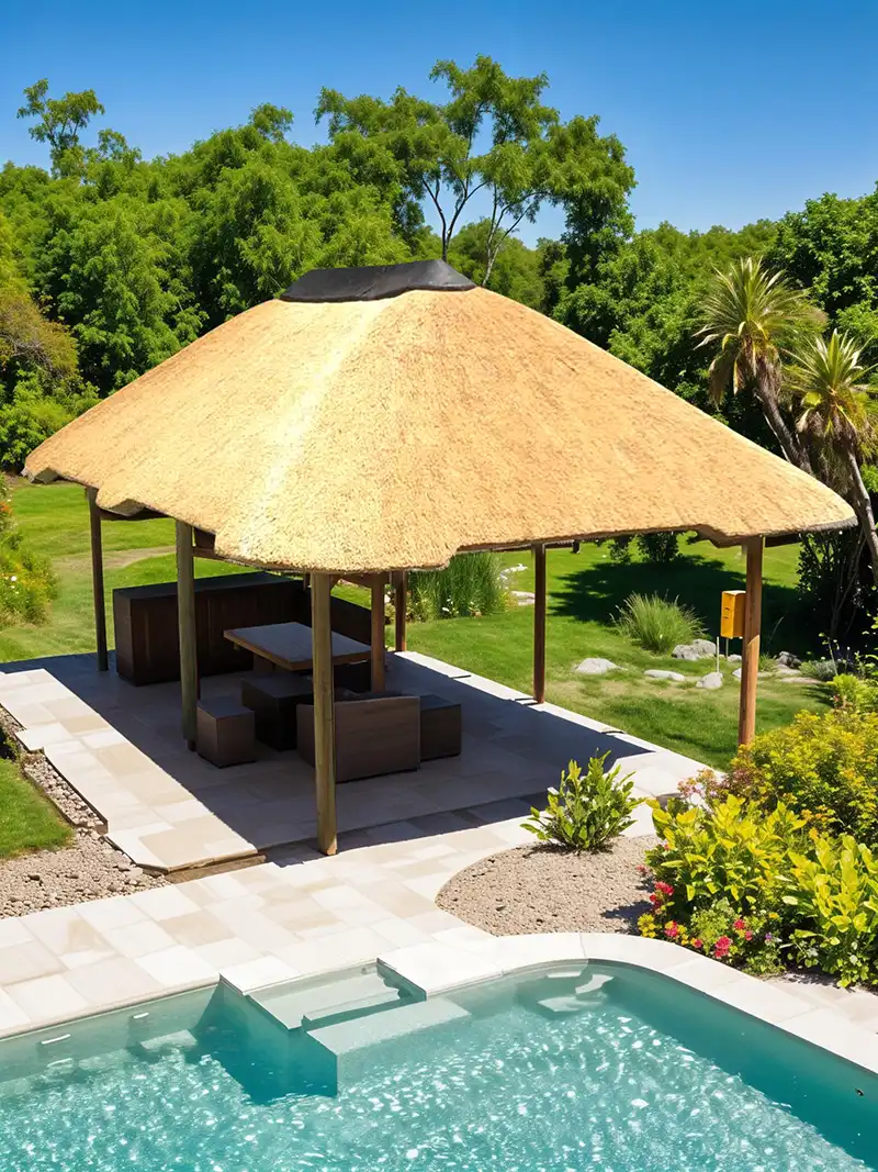 thatched entertainment area1